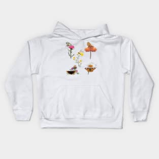 Quartet Butterfly Floral Kids Hoodie